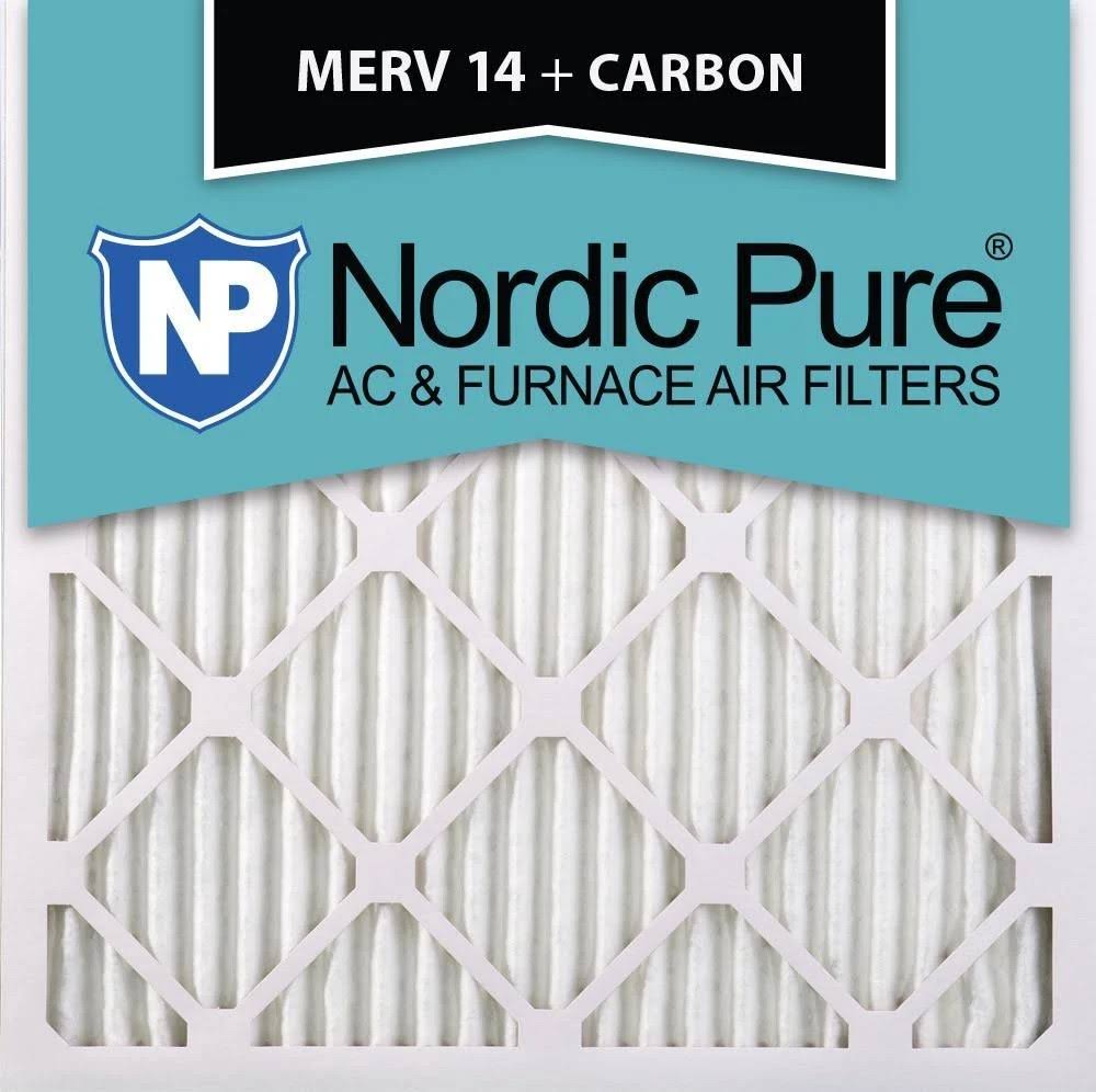10x10x1 MERV 14 Carbon AC Furnace Filters Qty 12 N720835