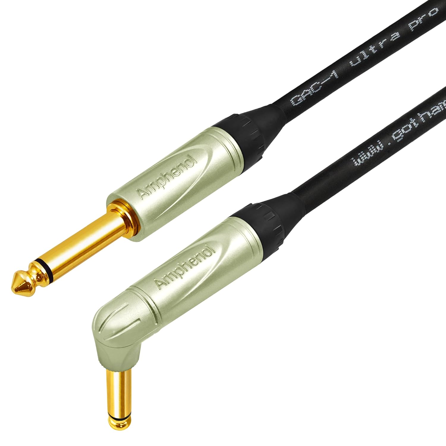 40 Foot Low-Capacitance Guitar Bass Instrument Cable with Gold TS Connectors X130202