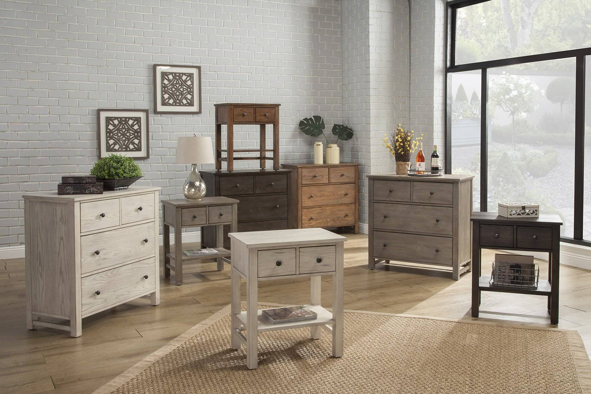 Natural Gray Wood 4 Drawer Accent Chest F850855