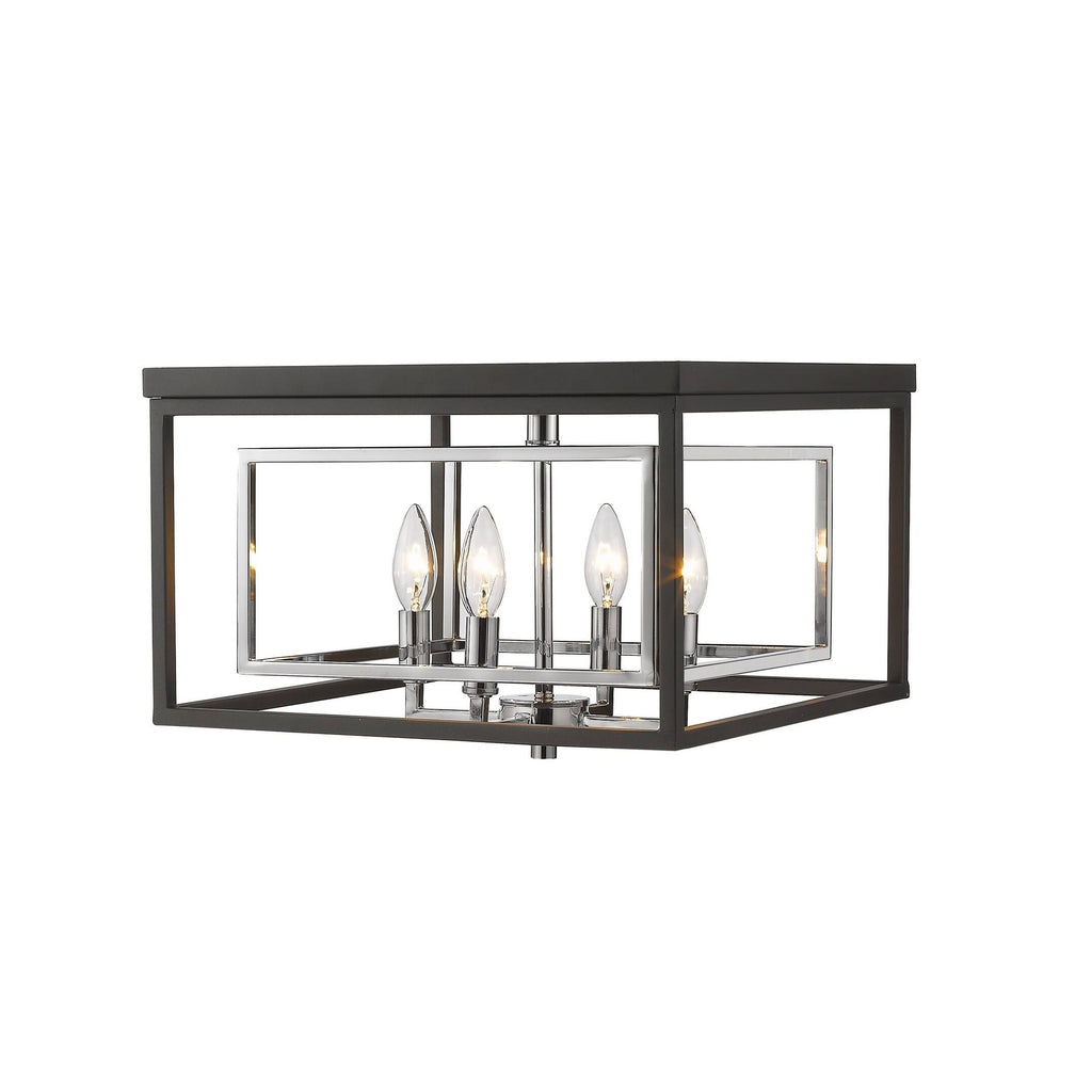 Brown 4-Light Flush Mount Fixture B52130