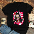 Black XXL Printed Short Sleeve T-Shirt W4002