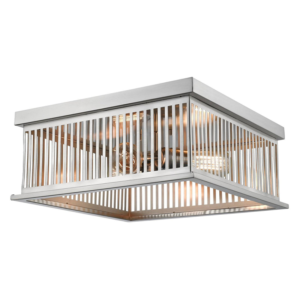 Brushed Nickel 2 Light Flush Mount N621284