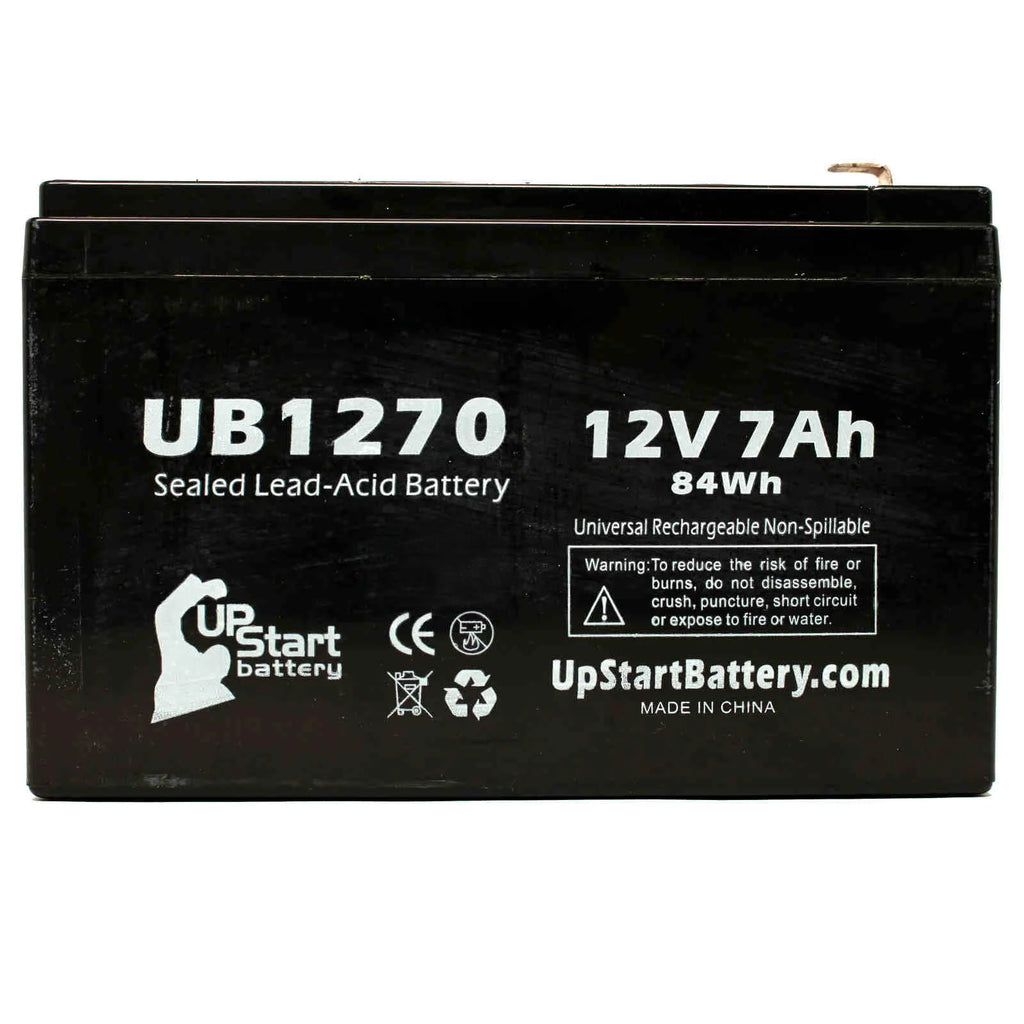 5x Pack Sealed Lead Acid Battery 12V 7Ah 7000mAh F1 Terminal AGM SLA with 10 F1 to F2 Terminal Adapters P359