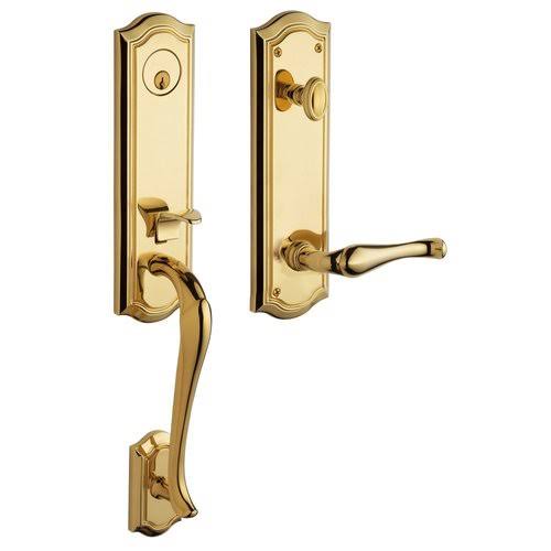 Satin Brass/Black Emergency Egress Handleset N432861
