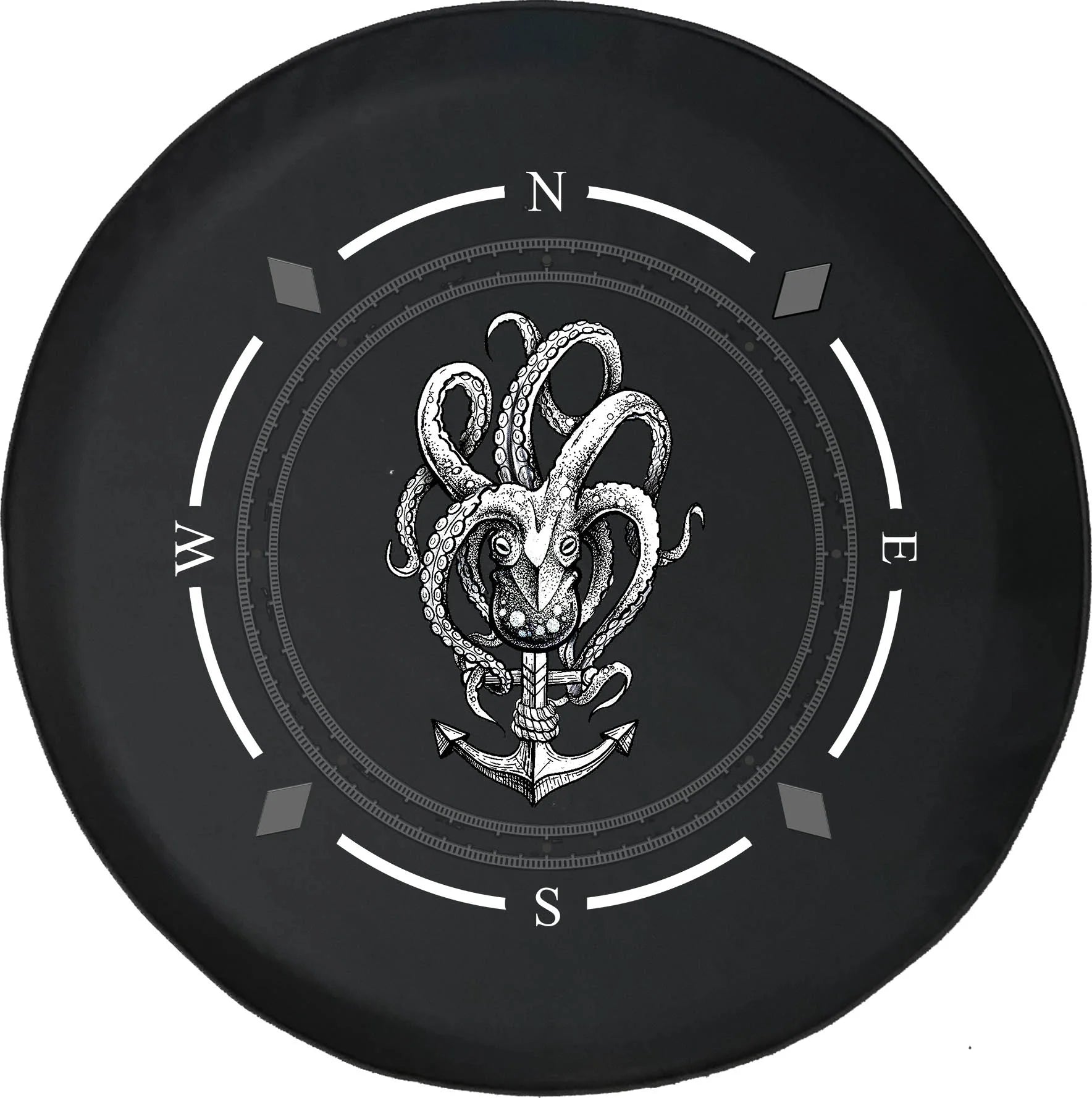 Spare Tire Cover Compass Octopus Nautical Ship Anchor Wheel Covers W606002