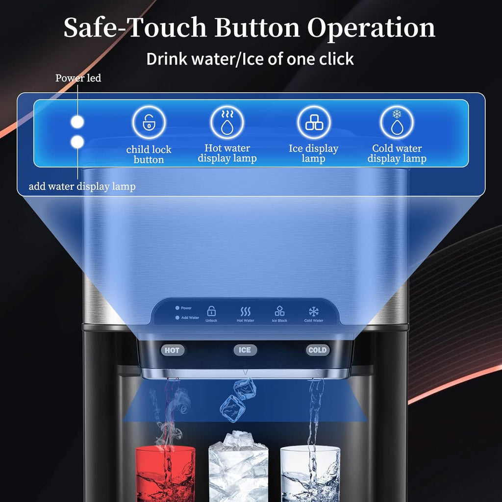 3 in 1 Top Loading Water Cooler Dispenser with Ice Maker N847330