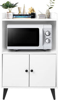 White Microwave Cabinet with Doors, 24x35 C254