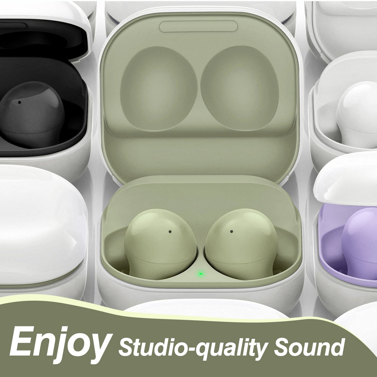 Truly Wireless Bluetooth Headphones with Noise Isolation, Dual Dynamic Microphone T756573