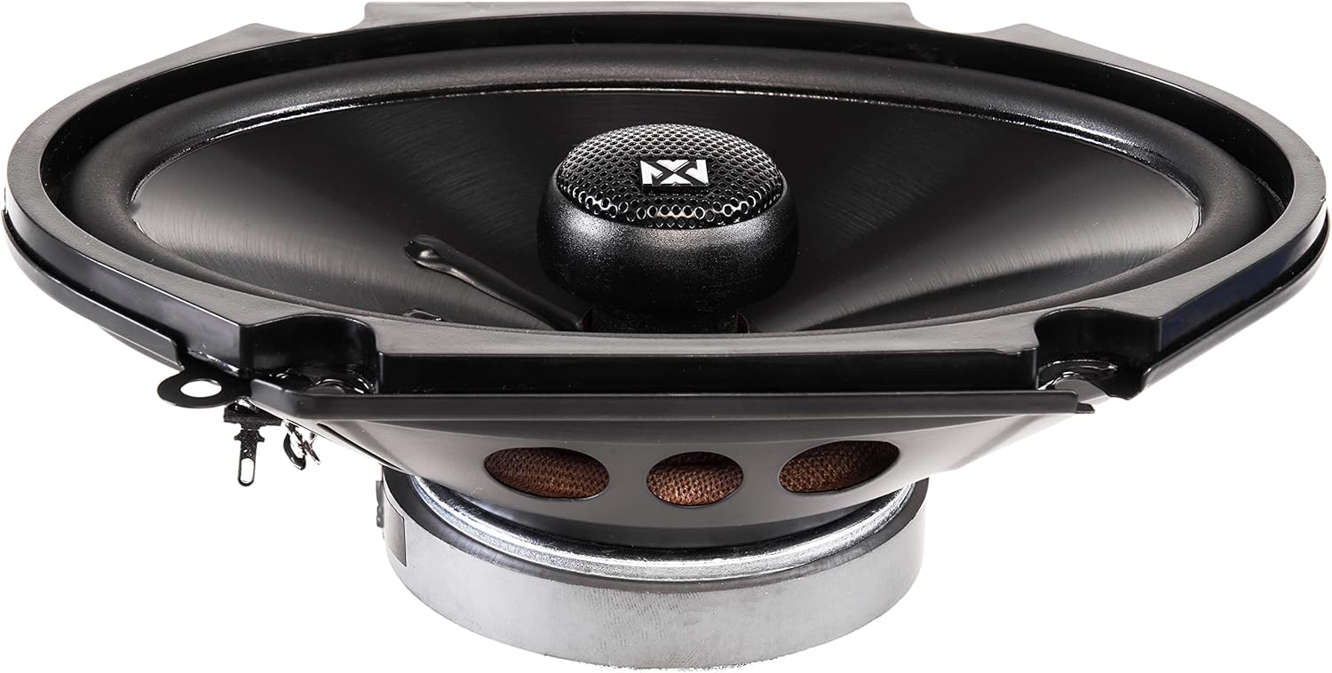 Set of 2 6 x 8 inch 80 watt RMS 2-Way Coaxial Car Speakers with Silk Dome Tweeters W688