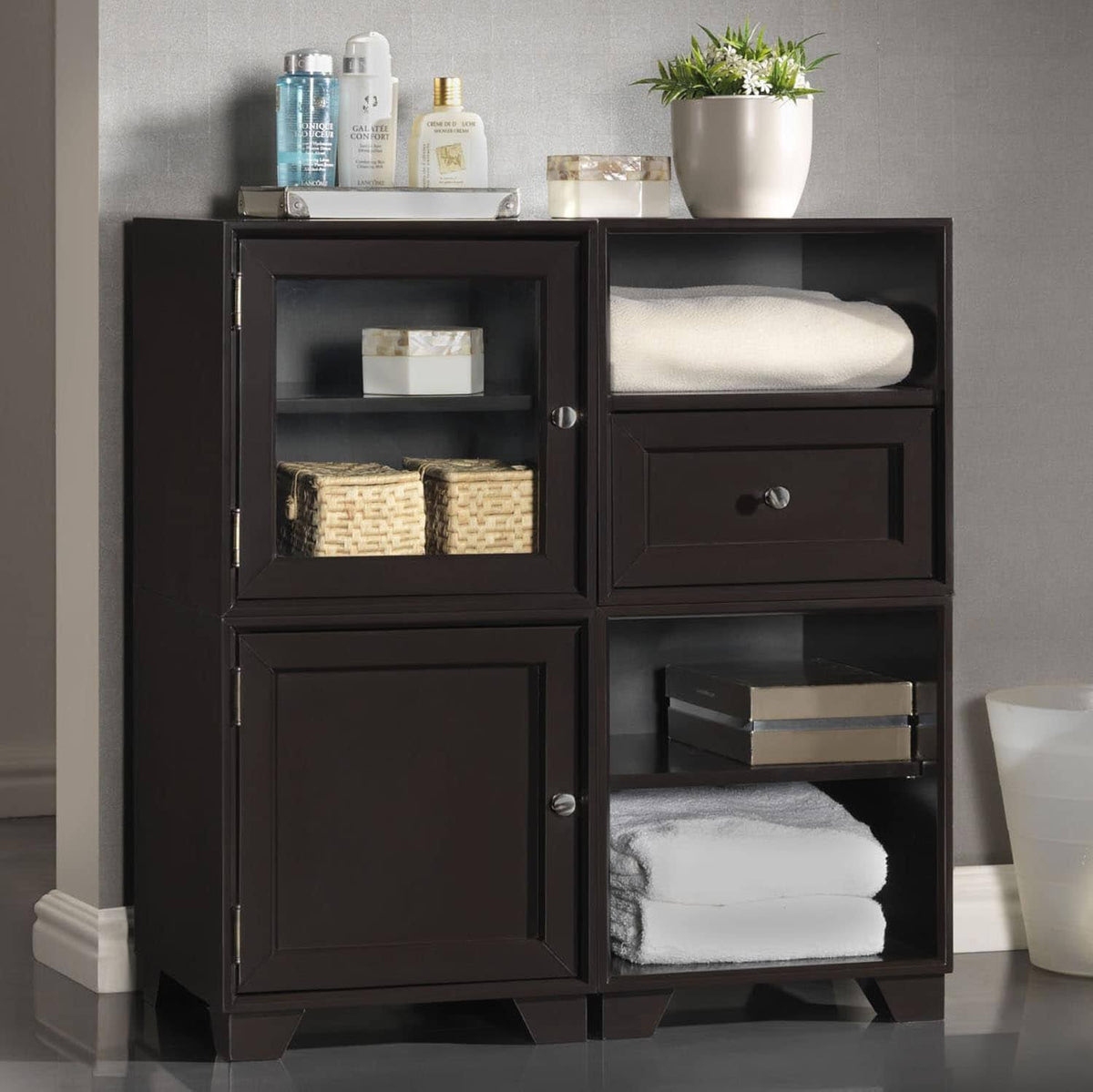Dark Brown Modular Storage Cabinet P44794