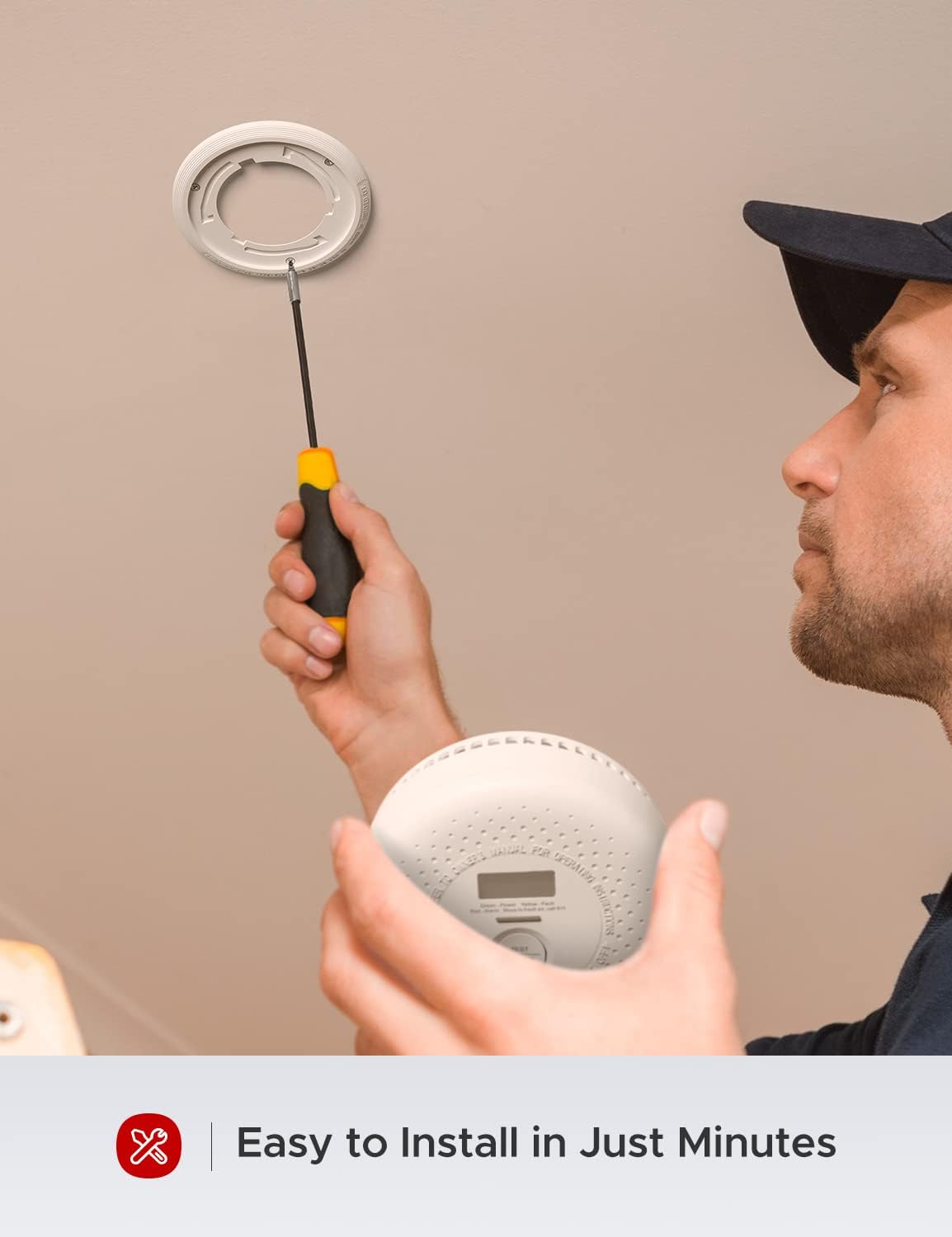 Smoke and Carbon Monoxide Detector with LCD Display, Dual Sensor, Pack of 2 P769763