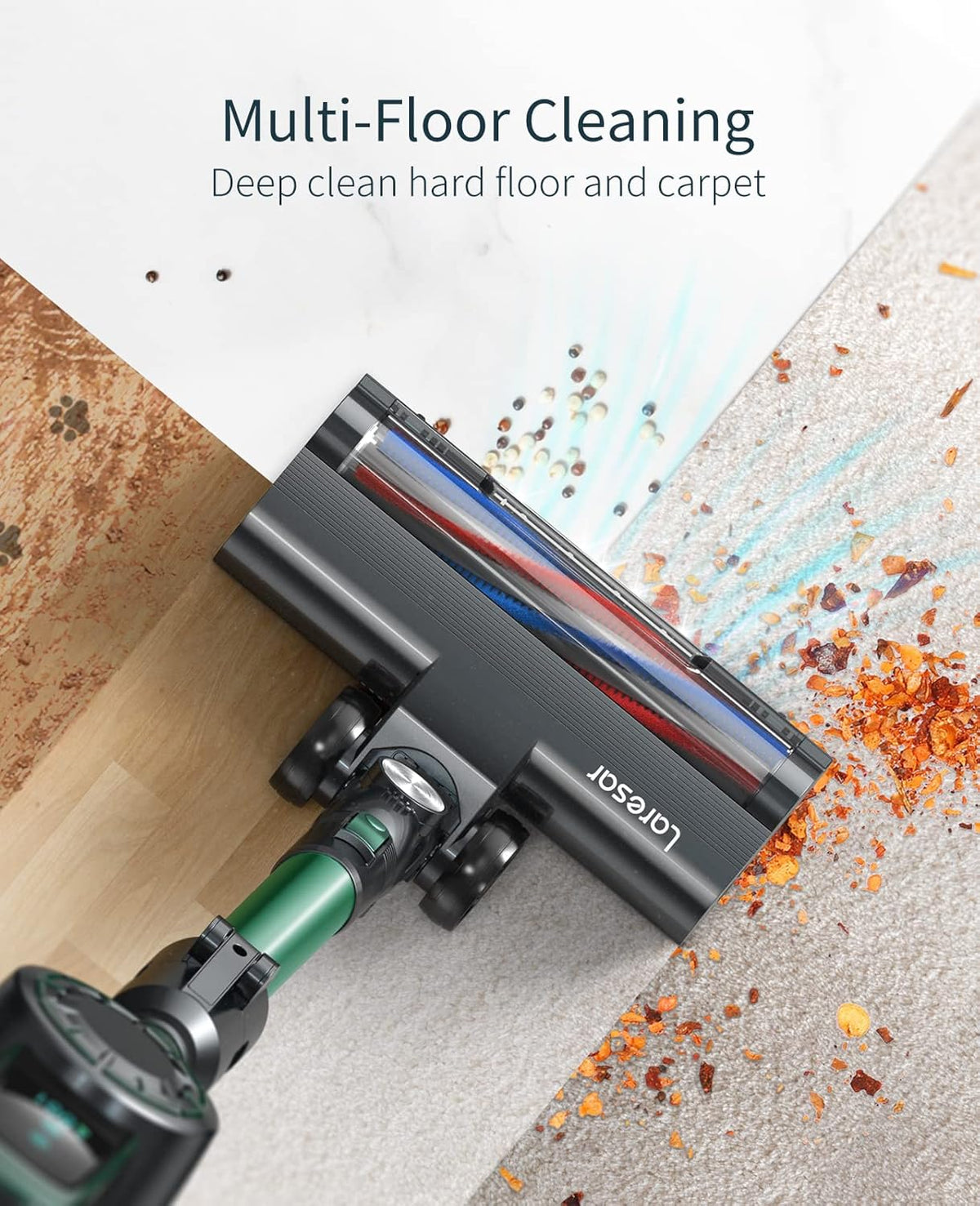 Cordless Stick Vacuum Cleaner with Foldable Tube, Detachable Battery C9480