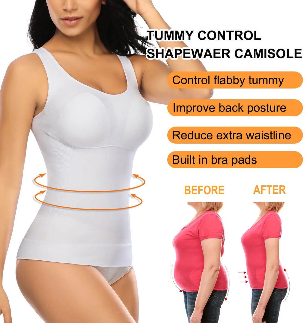 3-Pack Tummy Control Shapewear Tank Tops V209000