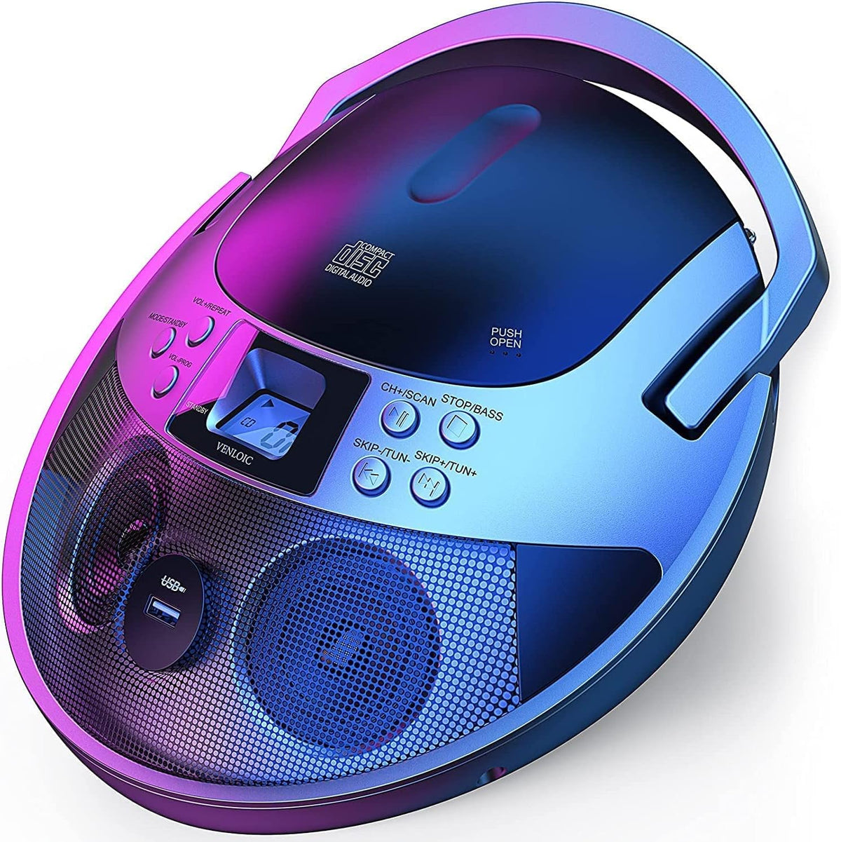 Bluetooth CD Player with AM/FM Radio, Pack of 2 Z478