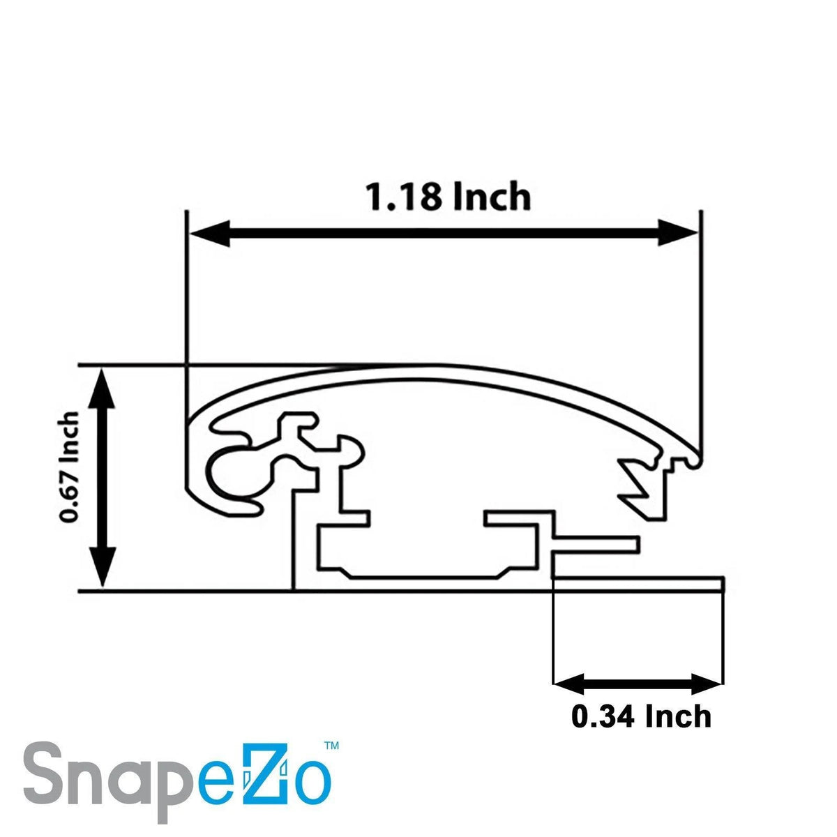 Black SnapeZo Snap Frame D489