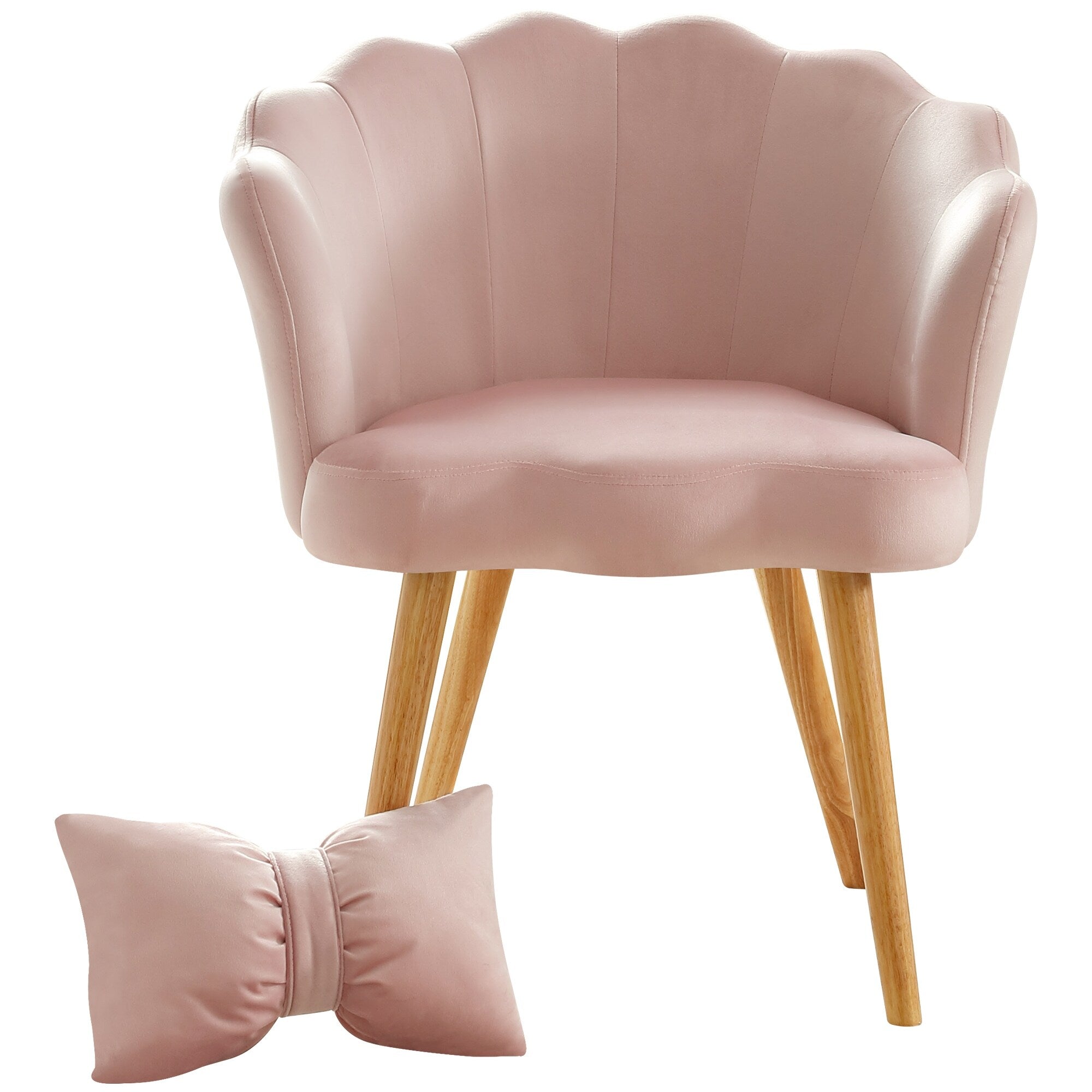 Velvet Accent Arm Chair with Waist Pillow S719