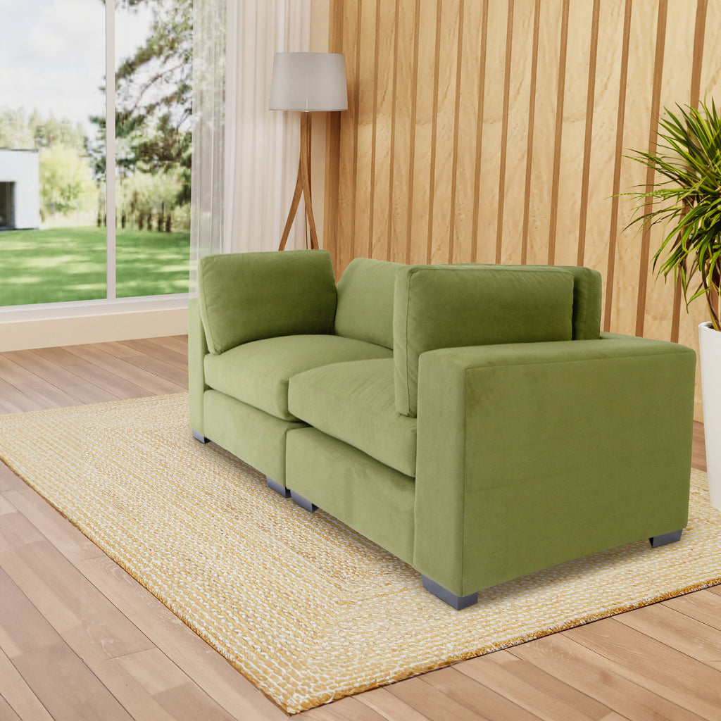 Forest Green Loveseat Sofa I319