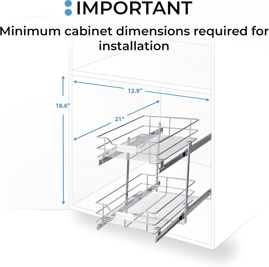 2-Tier Slide Out Drawer Cabinet Organizer A3245