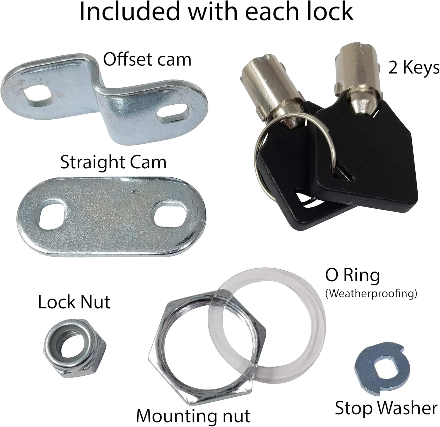 7/8 Inch RV Compartment Locks, Pack of 5, Utility Cam Locks D336659