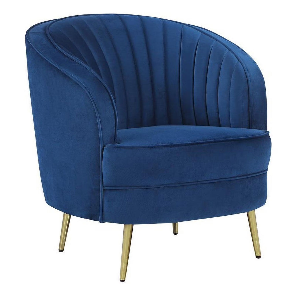 Blue Velvet Upholstered Tufted Chair W99963