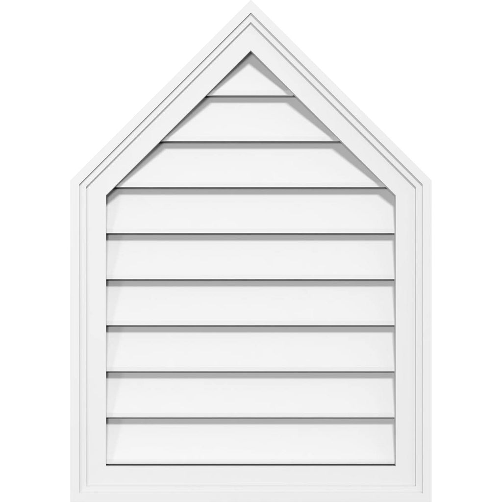 Peaked Top Surface Mount PVC Gable Vent N65453