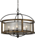 Dark Bronze Four Light Chandelier X974401