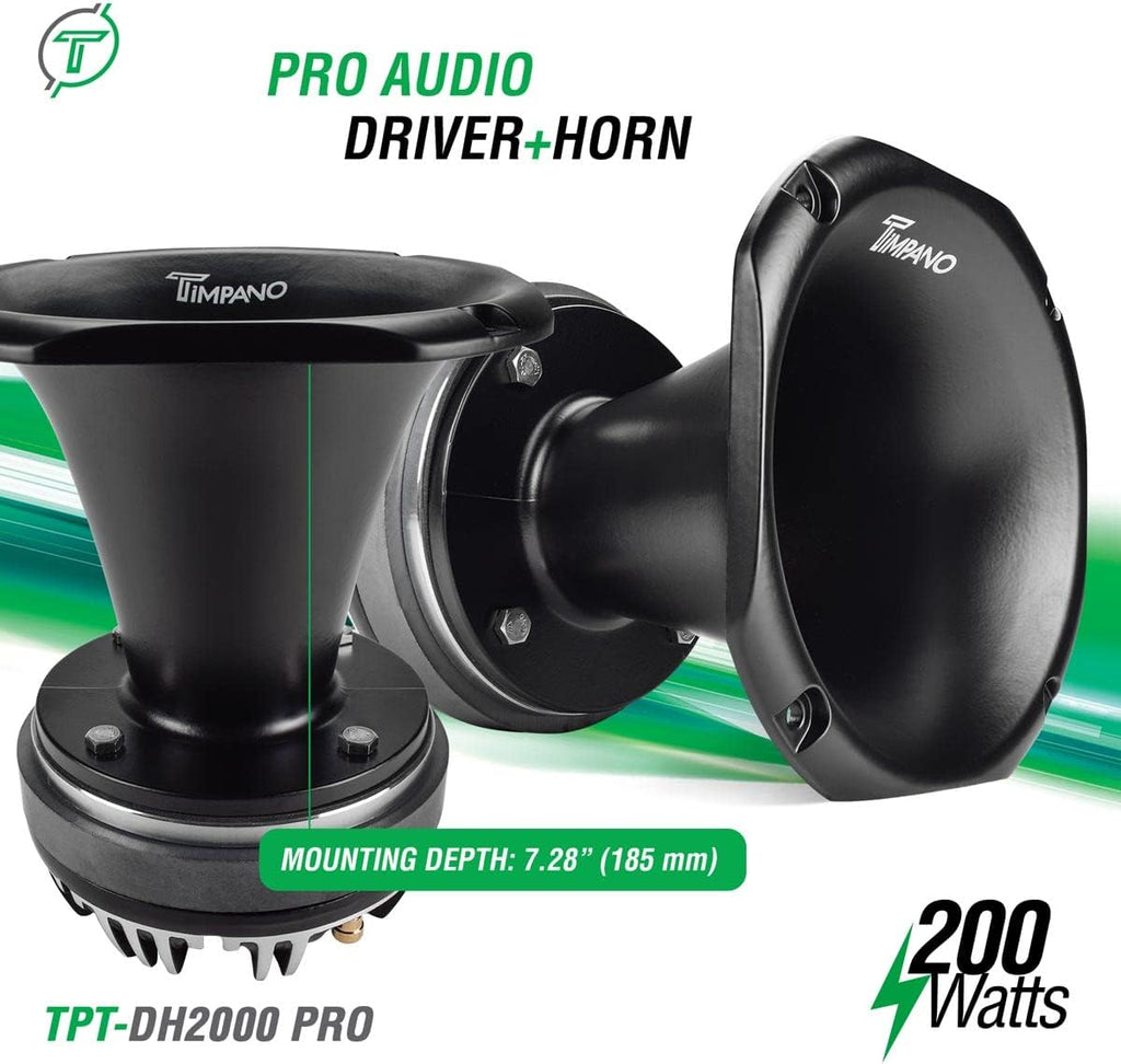 2" Exit Compression Driver Horn 8 Ohm Pro Audio Aluminum Horn Ferrite Driver Pack of 2 H857042