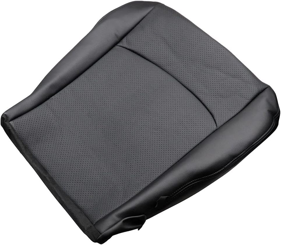 Black Bottom Perforated Leather Seat Cover Pack of 2 J802728