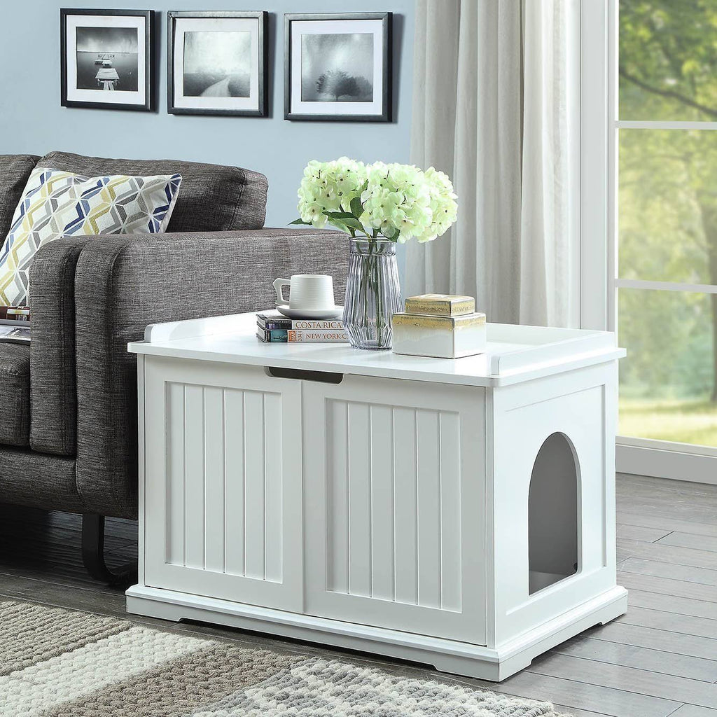 Cat Washroom Storage Bench, Litter Box Cover U9601