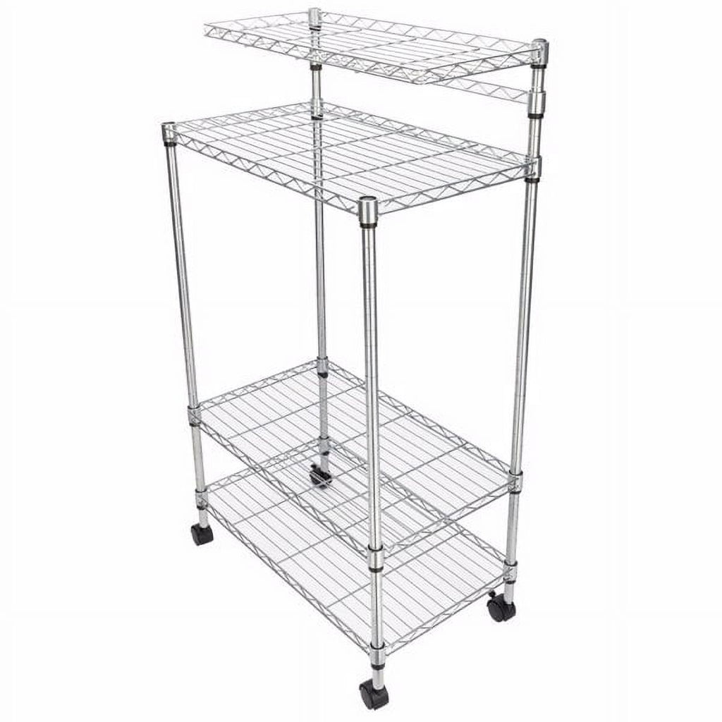 4 Layer Adjustable Kitchen Bakers Rack Shelf Storage Cart O8440