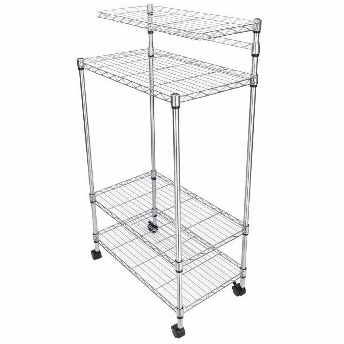 4 Layer Adjustable Kitchen Bakers Rack Shelf Storage Cart O8440