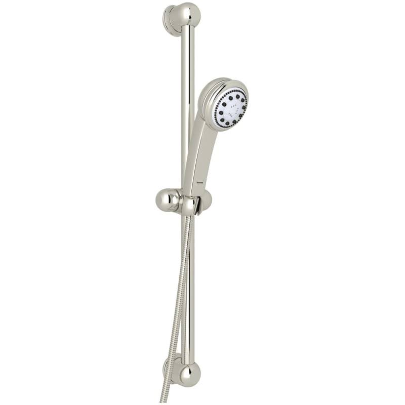 Polished Nickel Handshower Set with Slide Bar and 3-Function Handshower D2544