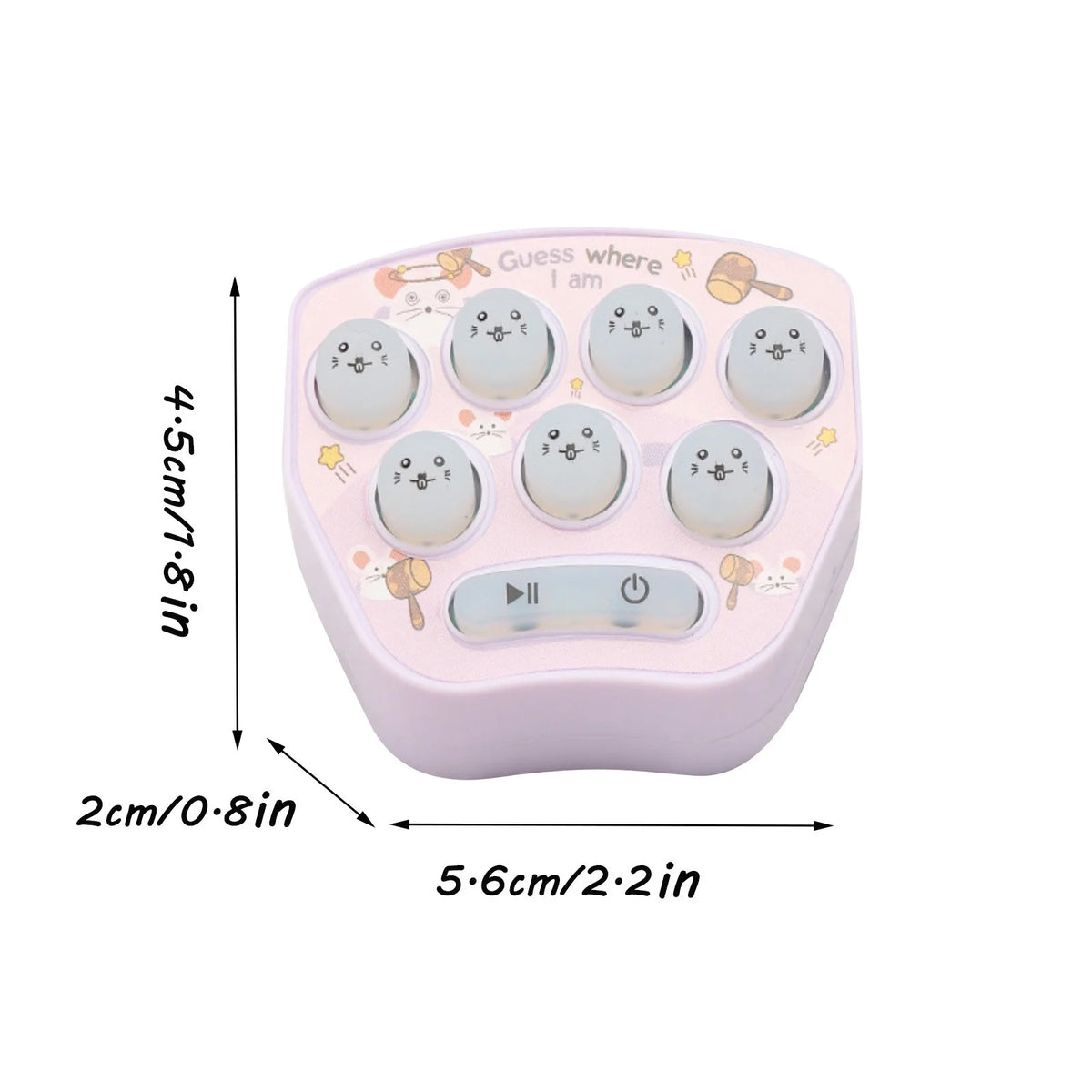 Mini Whack:A:Mole Game Keychain LED Electronic Memory Games J11028