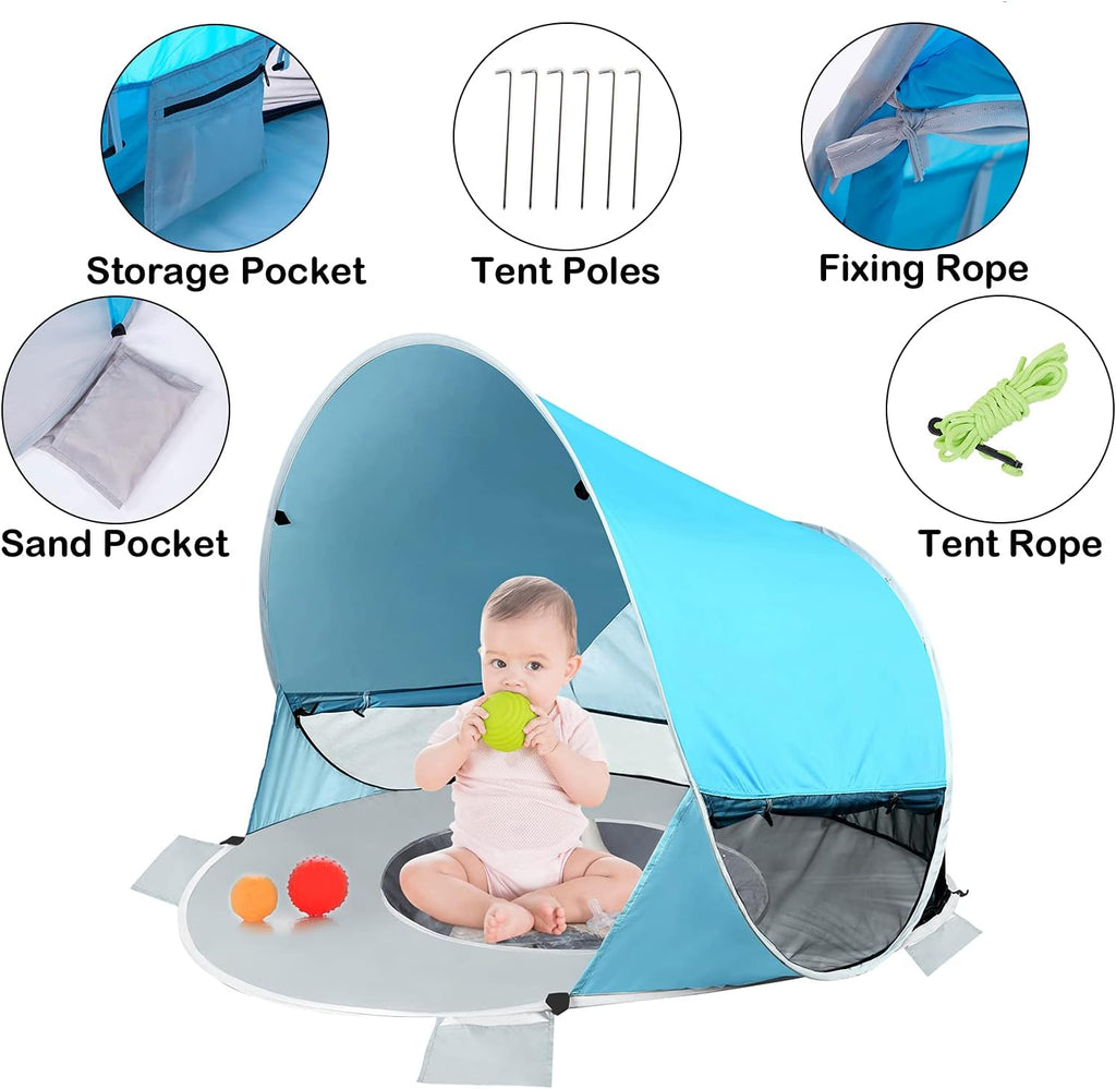 Large Pop Up Baby Beach Tent with Pool L8189