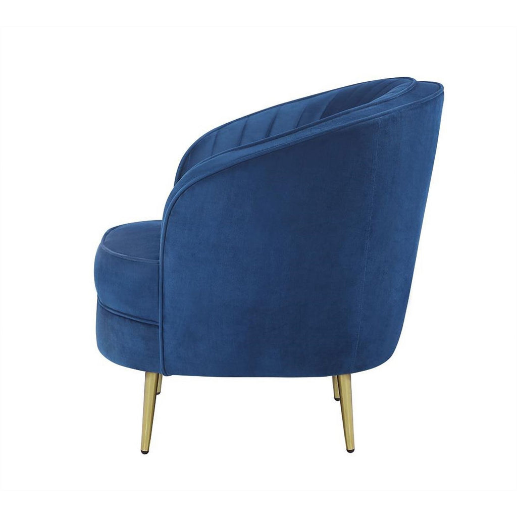 Blue Velvet Upholstered Tufted Chair W99963