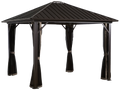 Galvanised Steel Gazebo with Mosquito Netting R886654