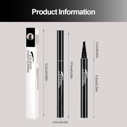2PCS Microblading Eyebrow Pen 4 Fork Tip Waterproof I9695