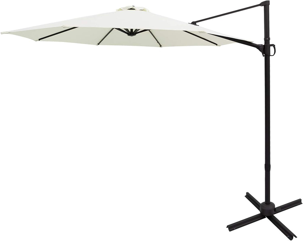 10 ft Cantilever Offset Outdoor Patio Umbrella with Base Stand I6881