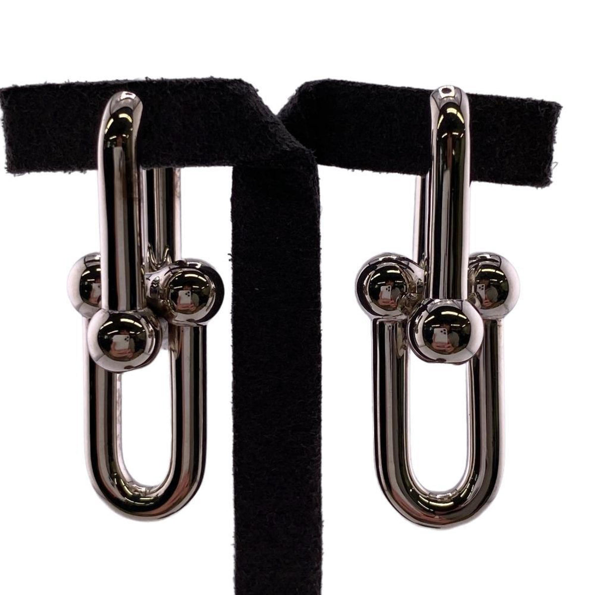 Tiffany Hardware Large Link Earrings Silver R198168