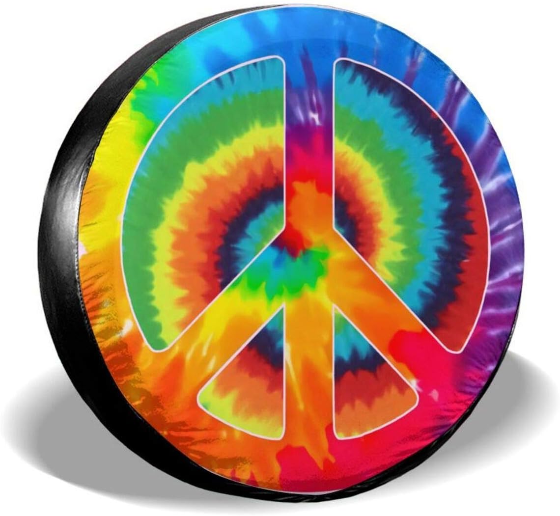 Peace Sign Waterproof Wheel Tire Covers Pack of 2 S60233