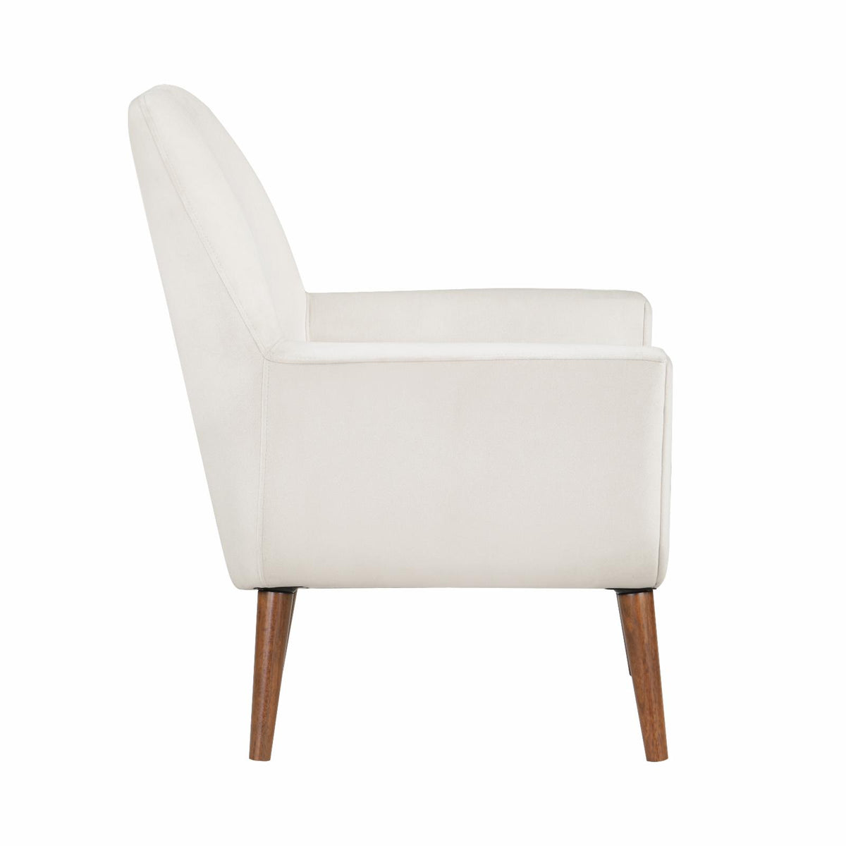 Navy Blue Velvet Arm Chair with Solid Wood Legs S790