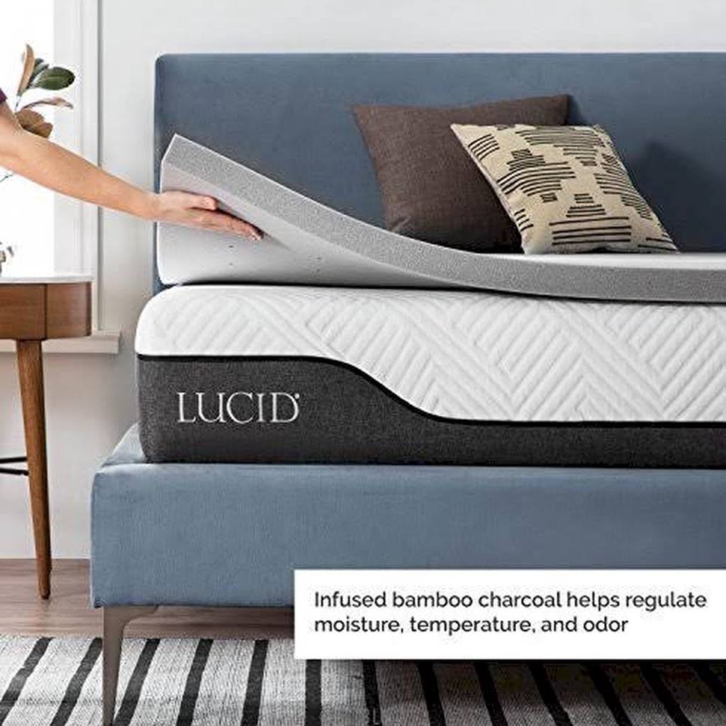 2 inch Bamboo Charcoal Memory Foam Mattress Topper California King B516368