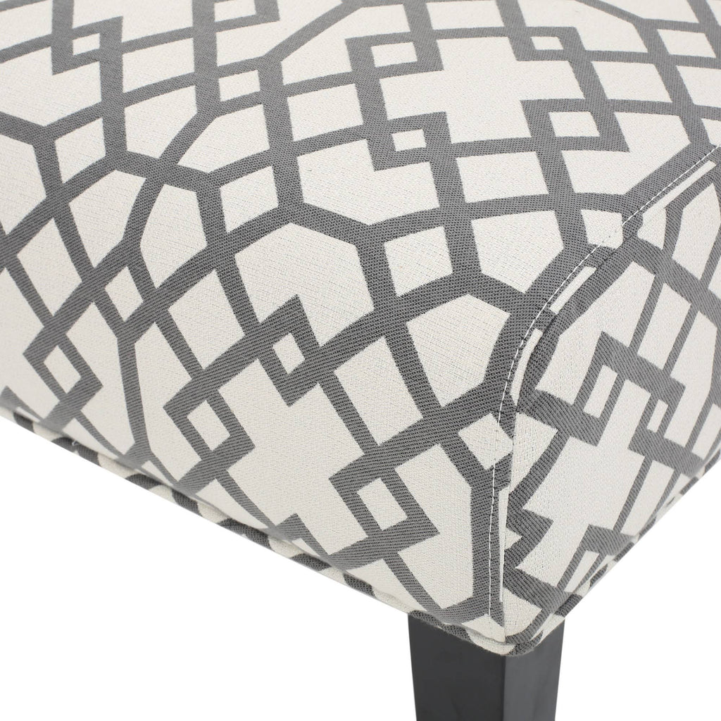 Set of 2 Accent Chair Geometric Patterned Gray A10233