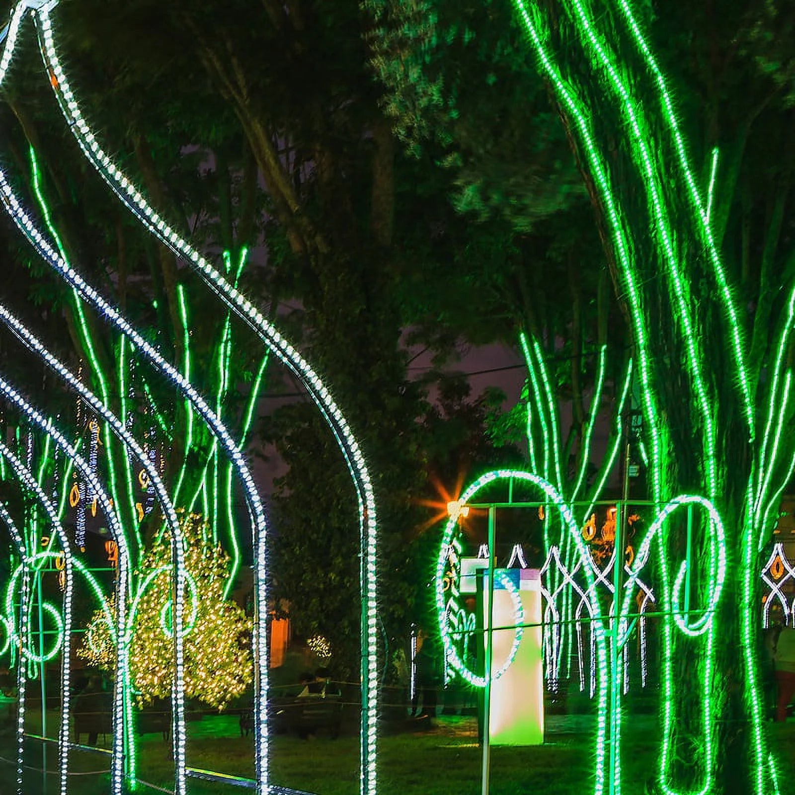 LED Green Rope Light Kit, 216 Lights, Connectable, Mounting Clips Included X694