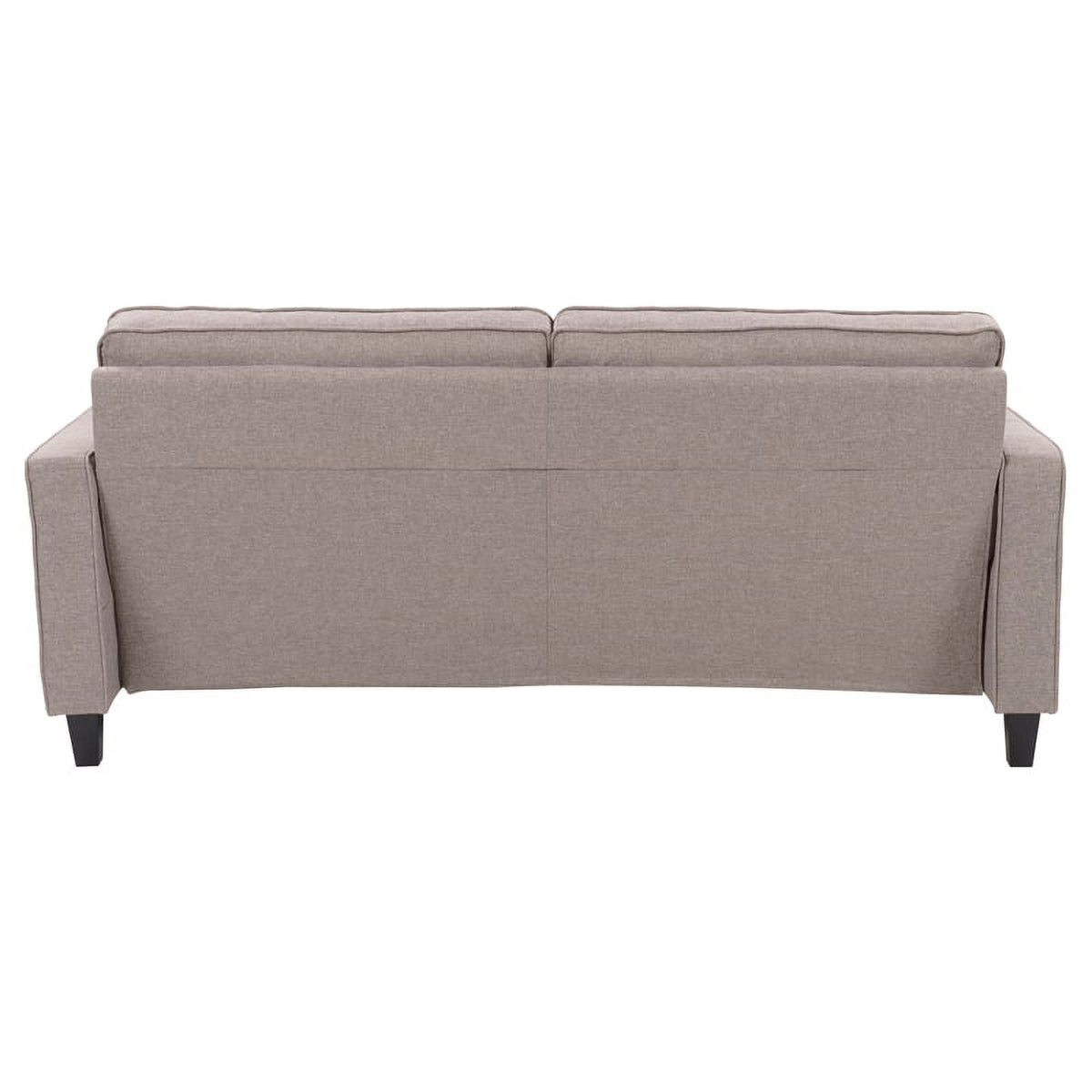 Taupe Brown Fabric Three Seater Sofa I133