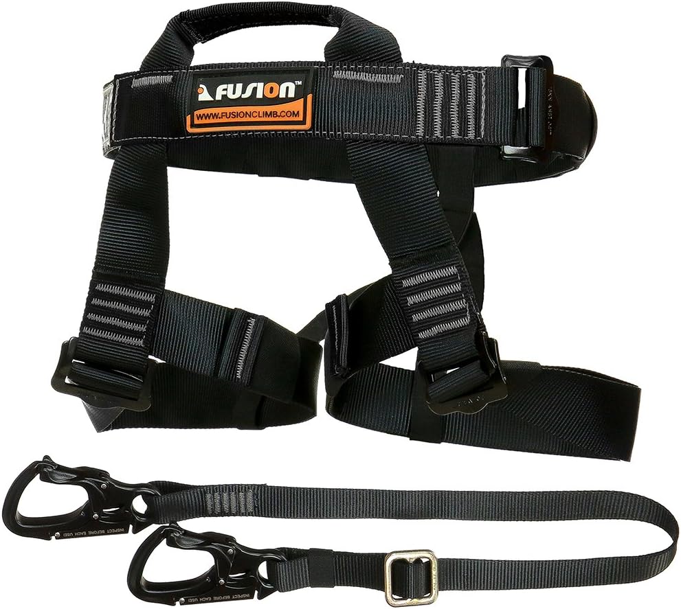 Black Zip Line Kit Harness/Lanyard Bundle R602