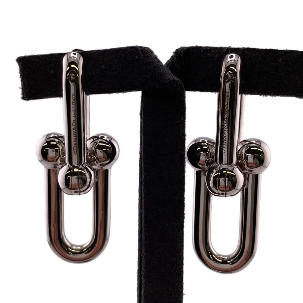 Tiffany Hardware Large Link Earrings Silver R198168