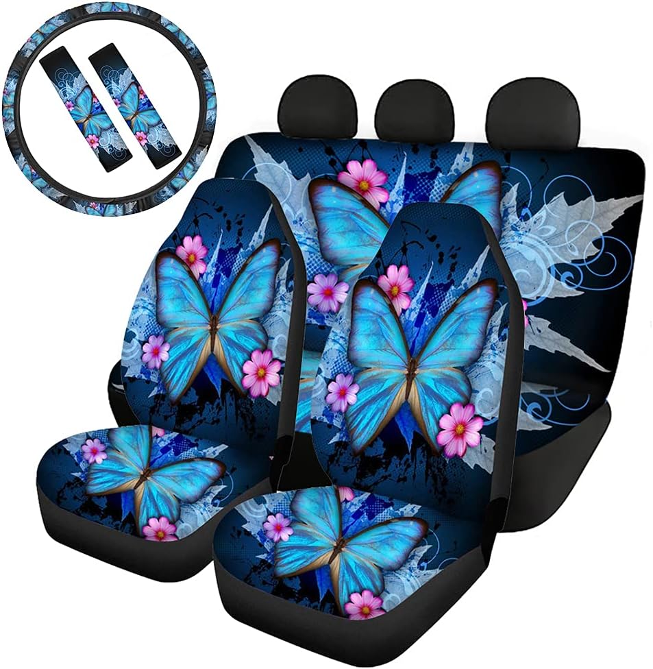 Pink Cow Print Universal Car Seat Covers Set U874