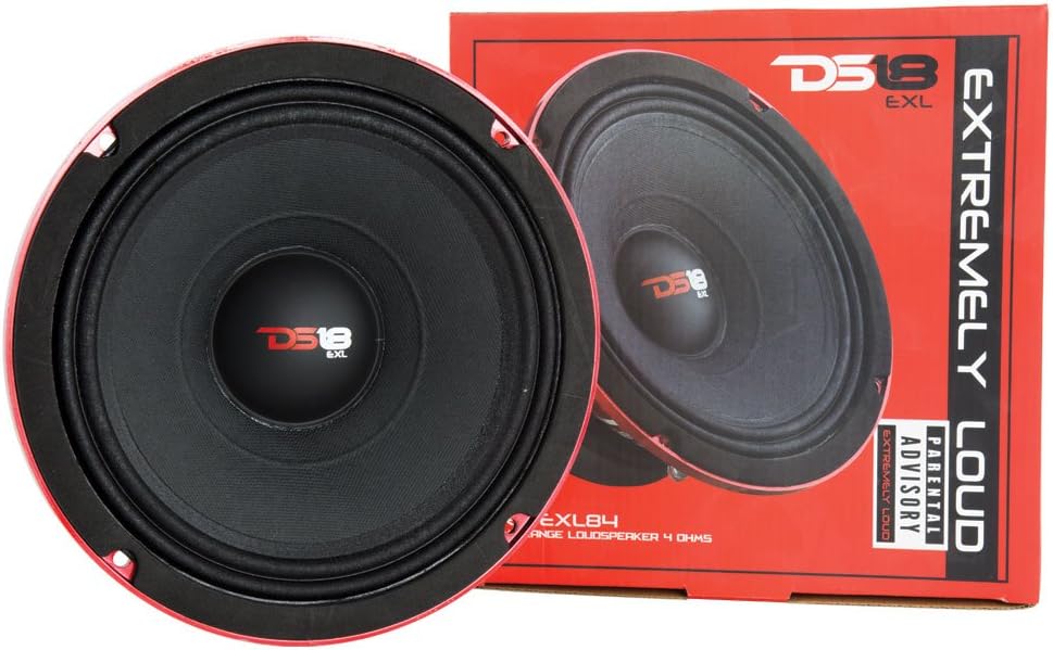 Red Aluminum Basket 8 Midrange Loudspeaker 800W Max 400W RMS 4 Ohms Ferrite Magnet K93295