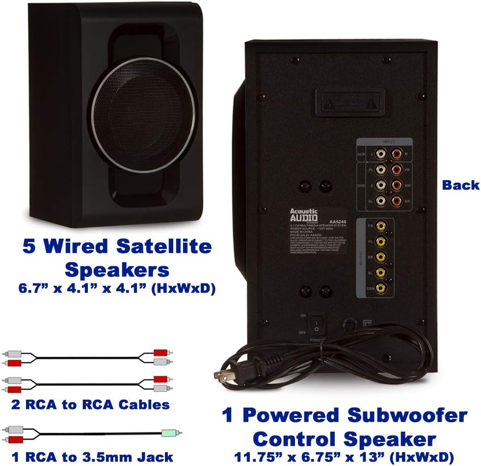 5.1 Bluetooth Speaker System with USB H8430